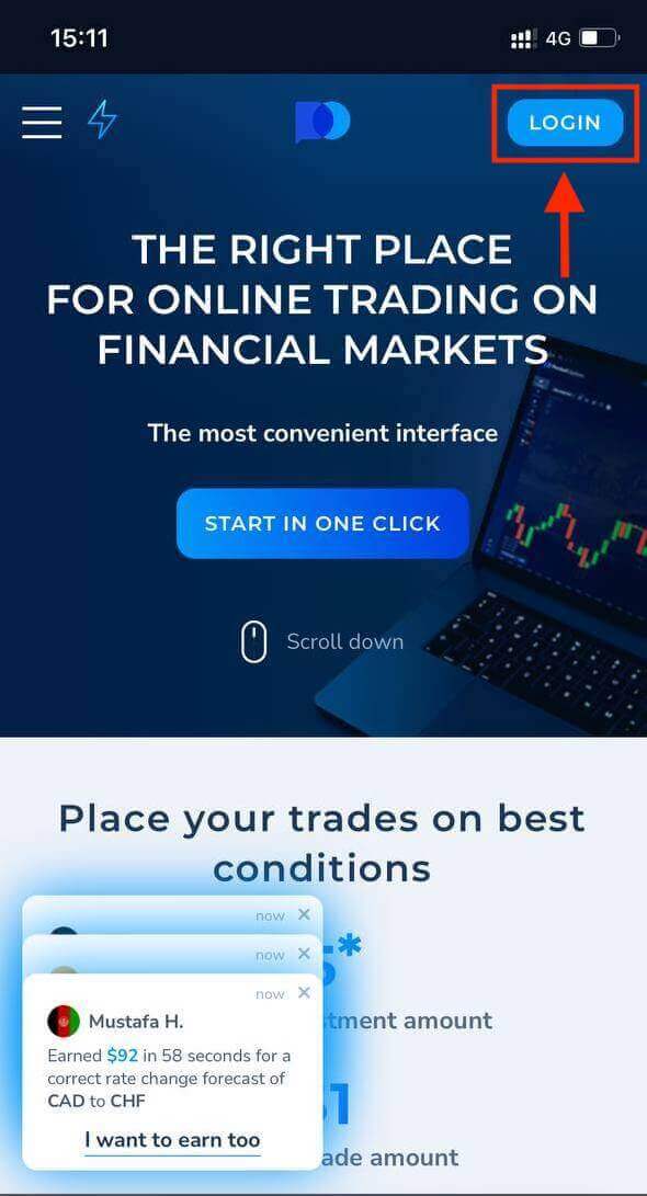 How to Login and start Trading Digital Options on Pocket Option