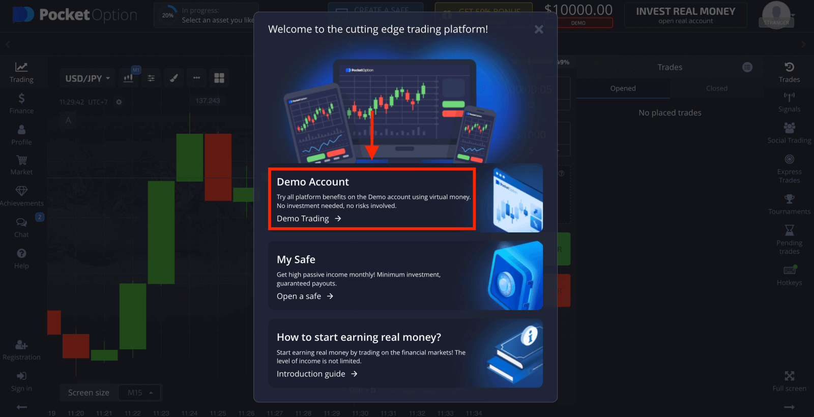 How to Open a Trading Account on Pocket Option