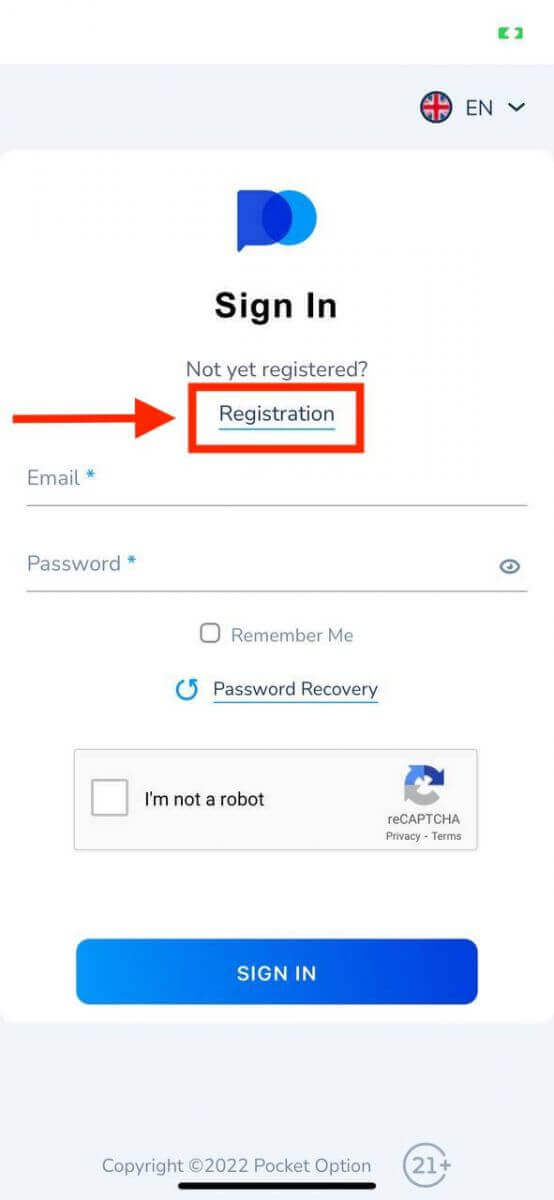 How to Register Account on Pocket Option