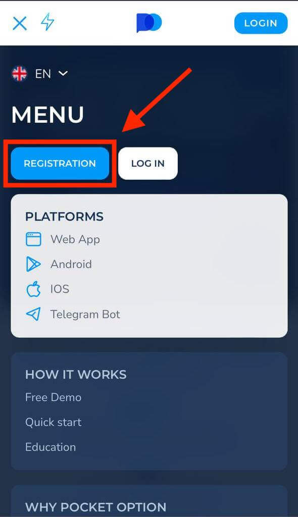 How to Register Account on Pocket Option